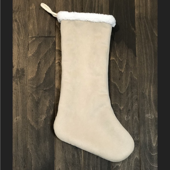 NWT Handmade Tan Sherpa Luxury Reversible Christmas Stocking - Picture 4 of 8